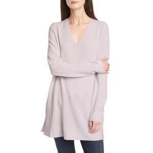 EILEEN FISHER Textured Extra Fine Merino Wool Crepe V-neck Sweater In Ceramic